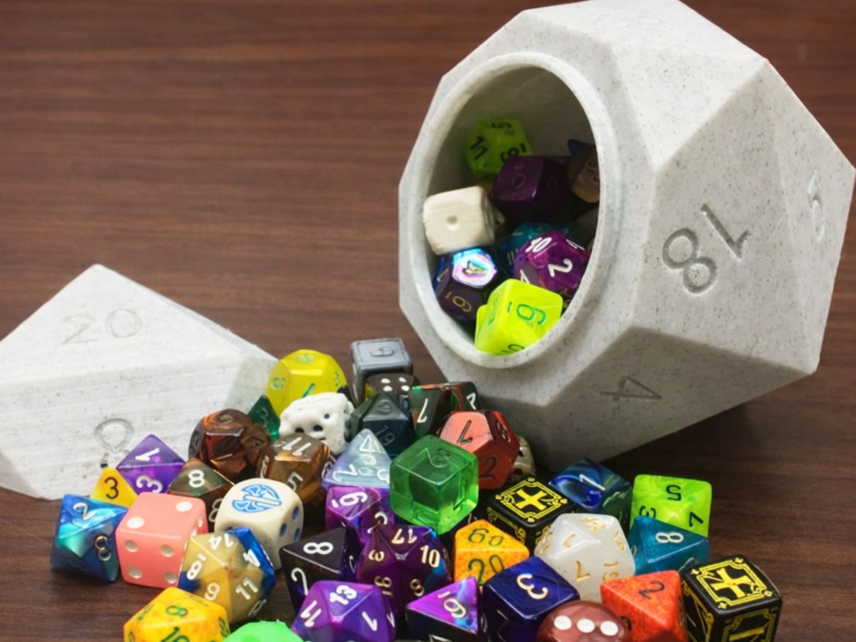 d20 dice box 3d print