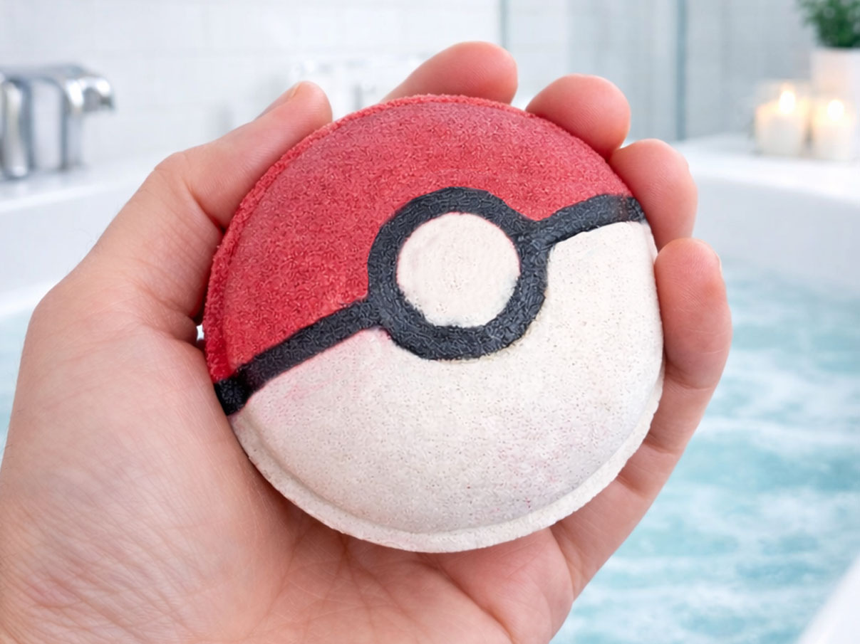 3d printed pokeball bath bomb mold