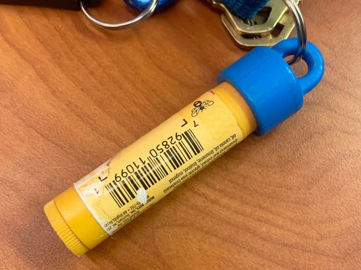 lip balm keychain