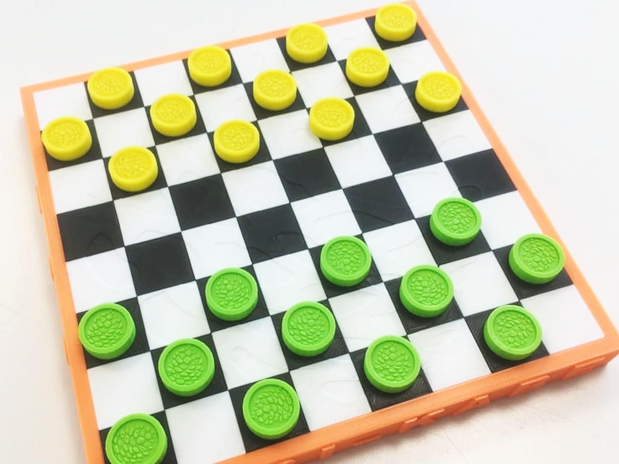 3d printed checkers set