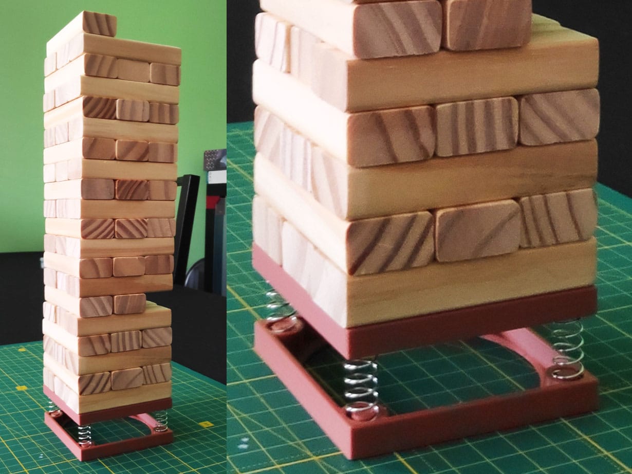 3d printed jenga wobbling base mod