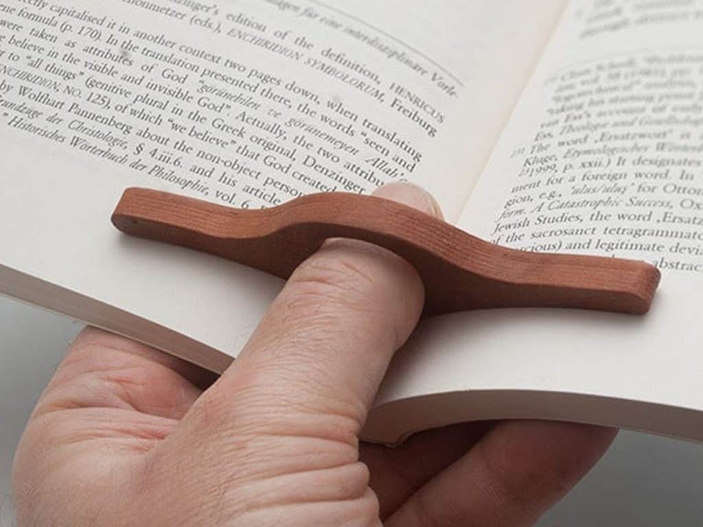 one hand book holder