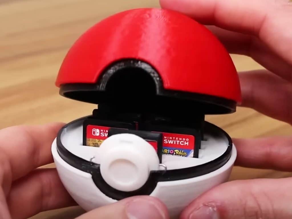 3d printed Pokeball Switch Game card case