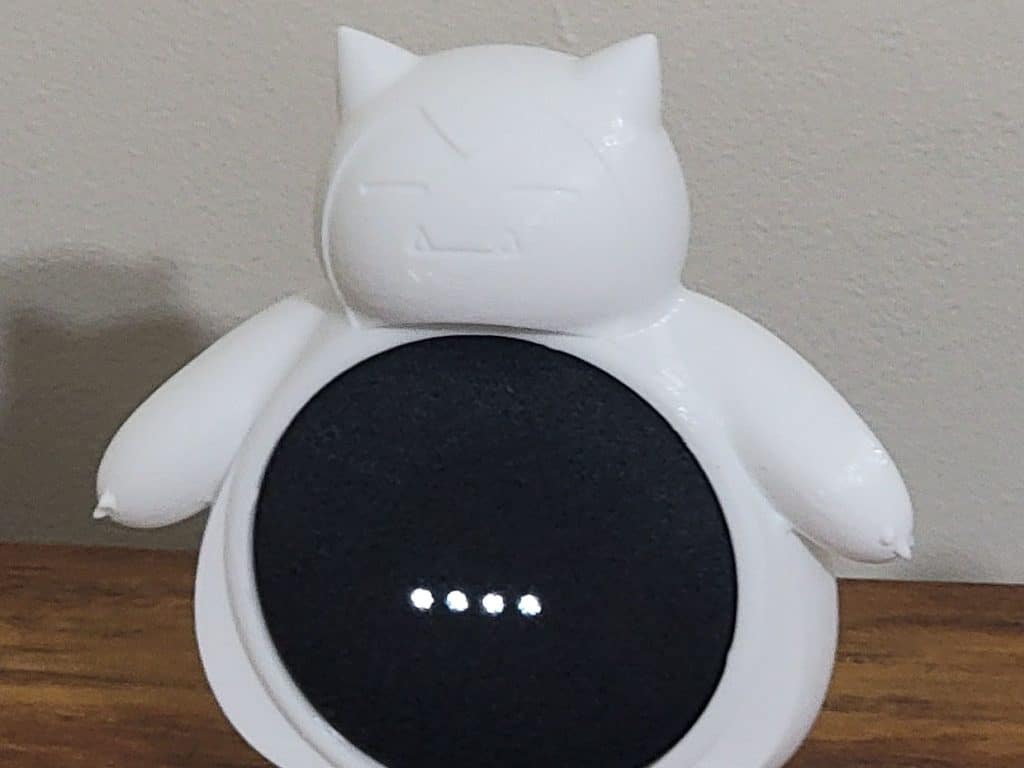 3d printed Snorlax Google Home Stand