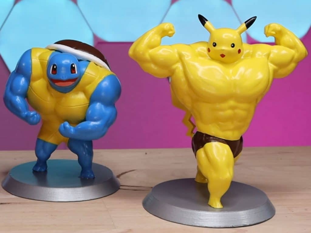 3d printed swole pokemon figures