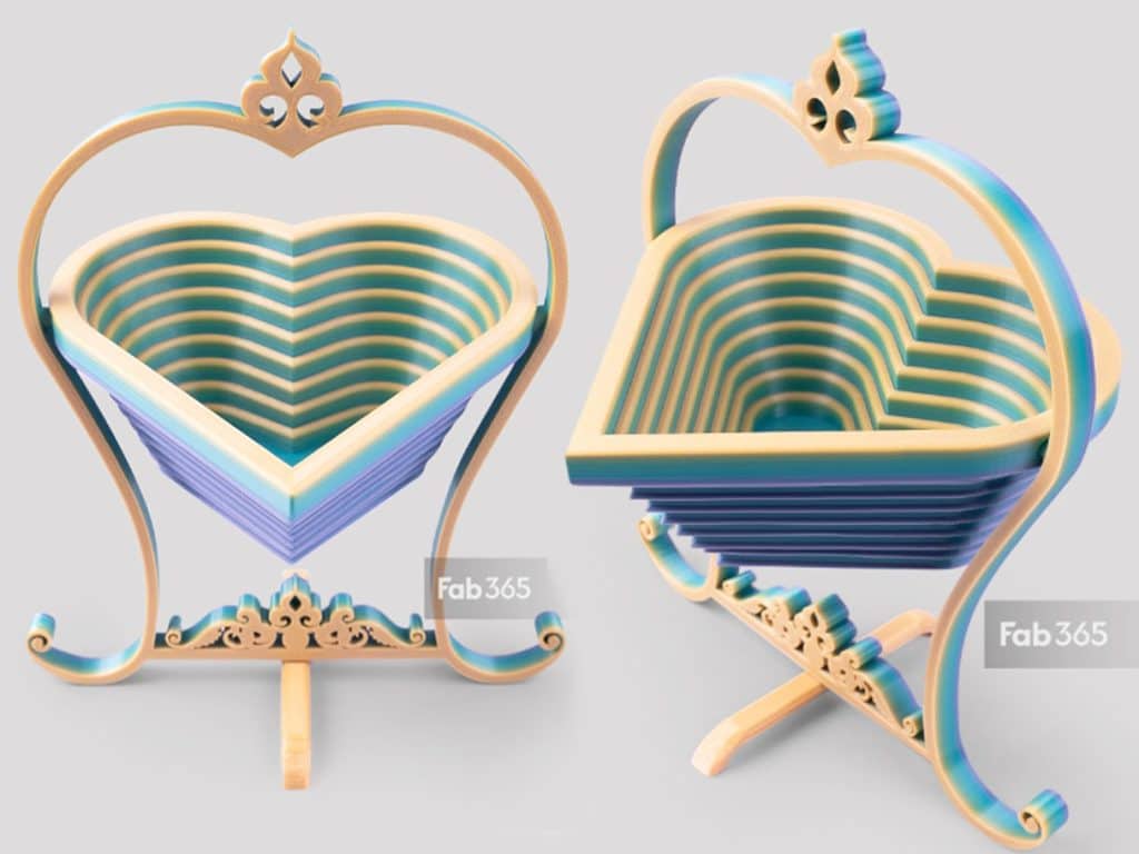 Foldable Heart Basket