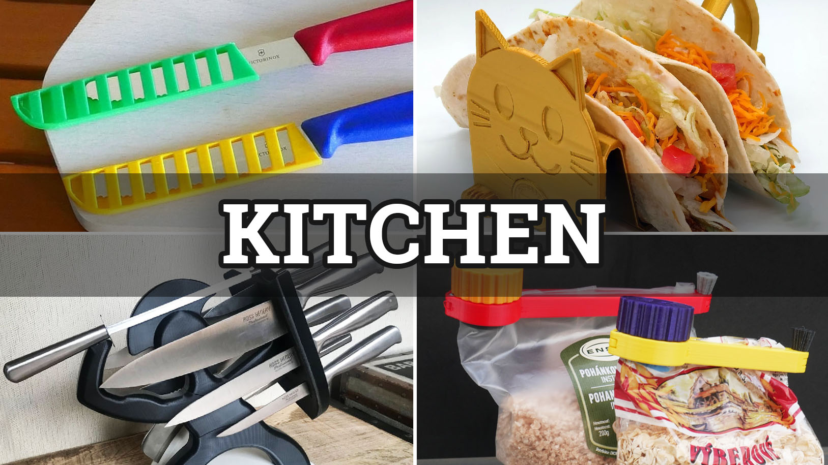 50 Useful 3D Printed Kitchen Gadgets & Tools