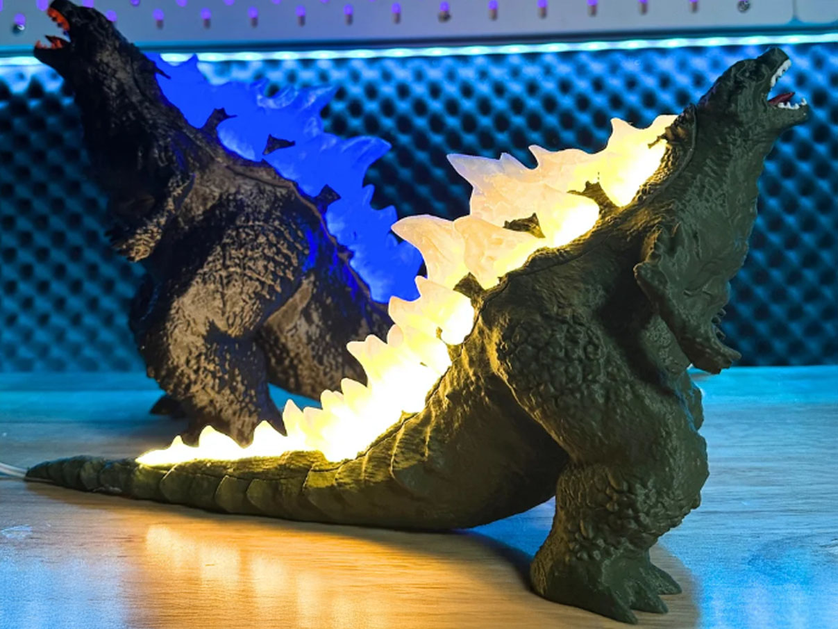 3d printed Godzilla Lamp​