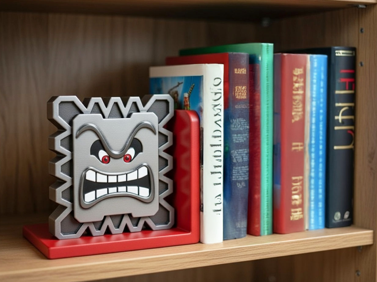 3d printed Thwomp bookends
