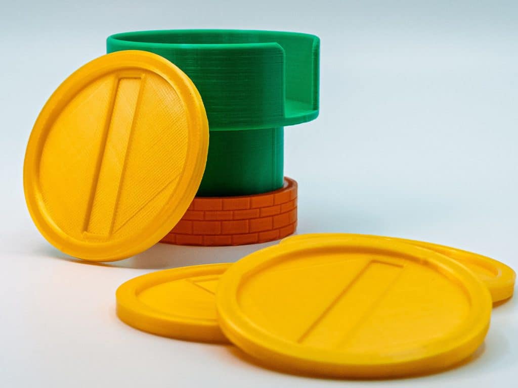 mario coin coasters 3d print