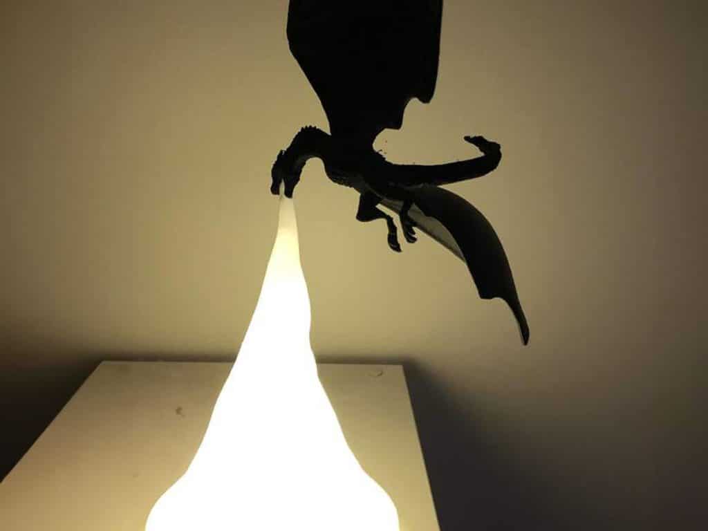 Fire Breathing Dragon Lamp