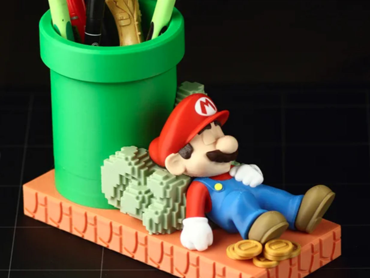 super mario bros pen holder 3d print