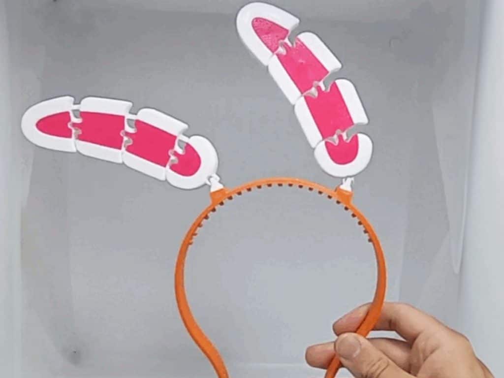 flexible bunny ear headband 3d model