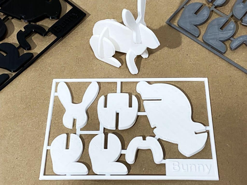 3d printed bunny kit card toy