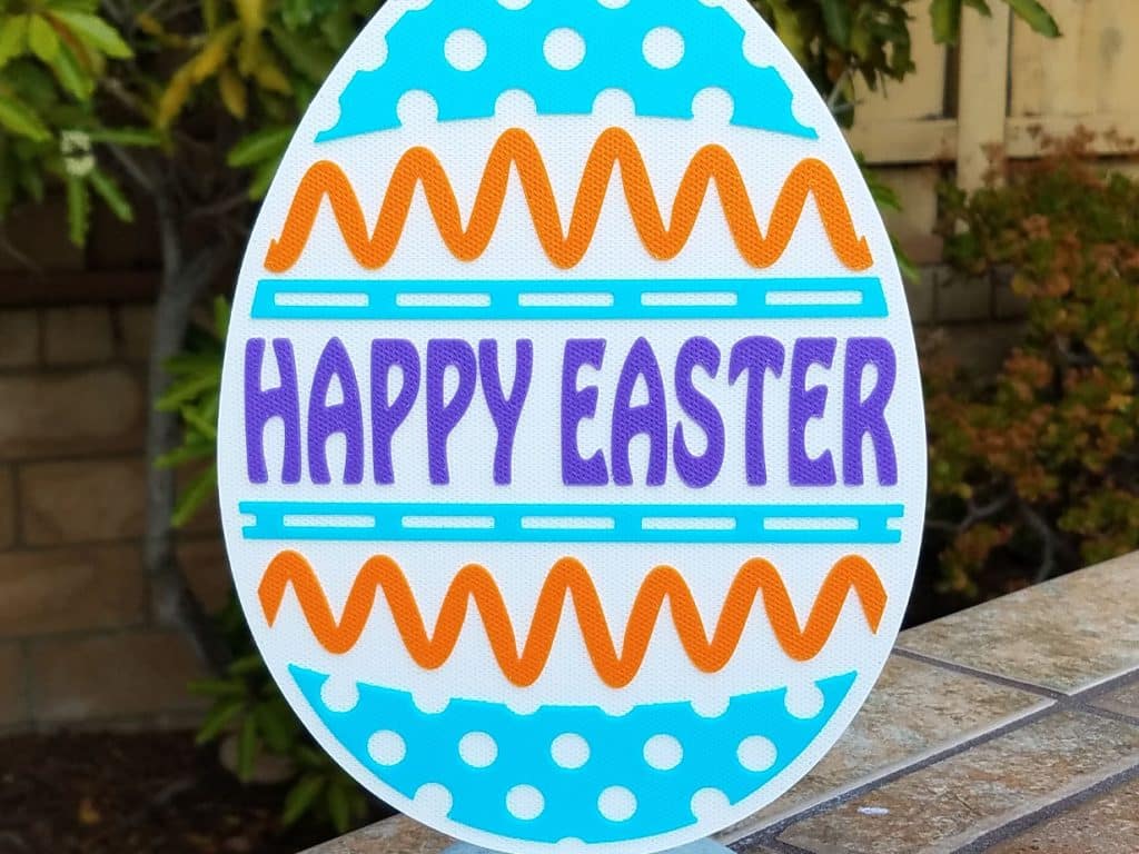 happy easter sign 3d print