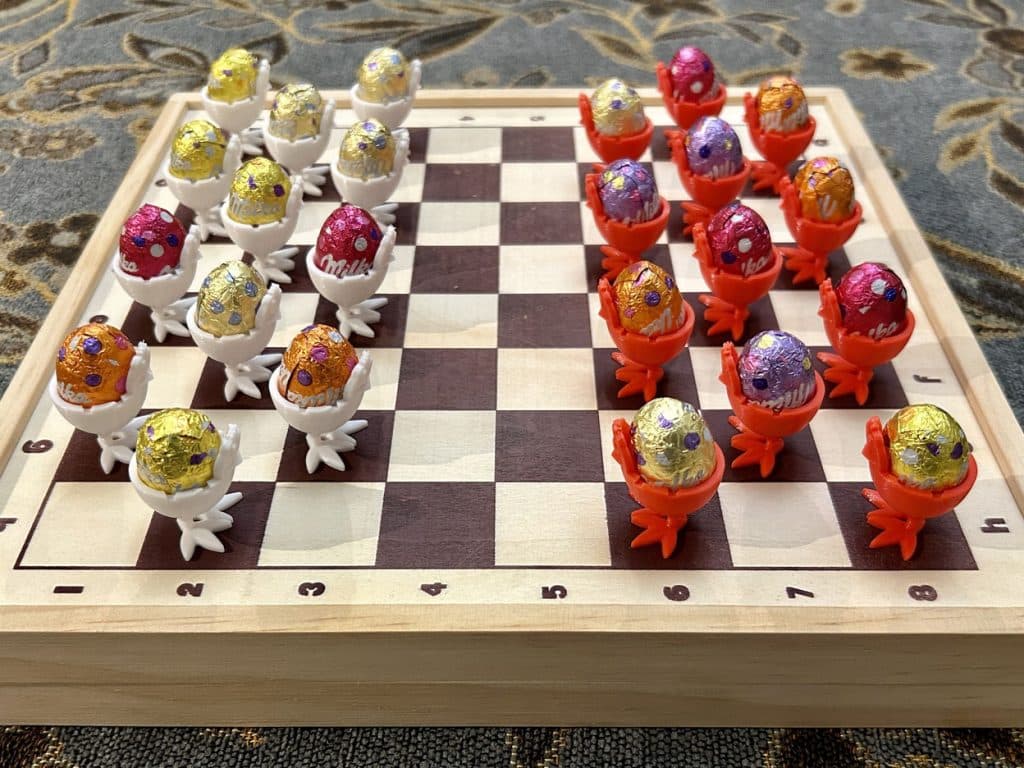 easter egg checkers game 3d print