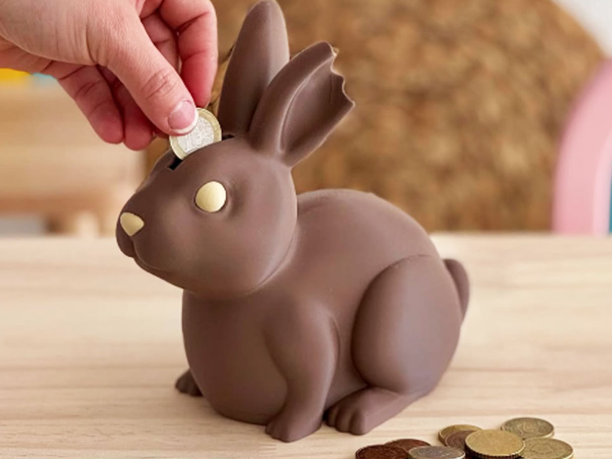 chocolate easter bunny bank stl file