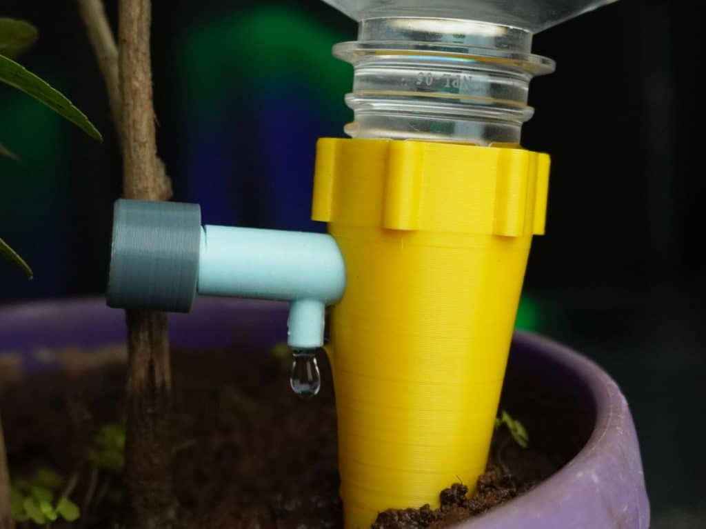 water bottle drip irrigation stl file