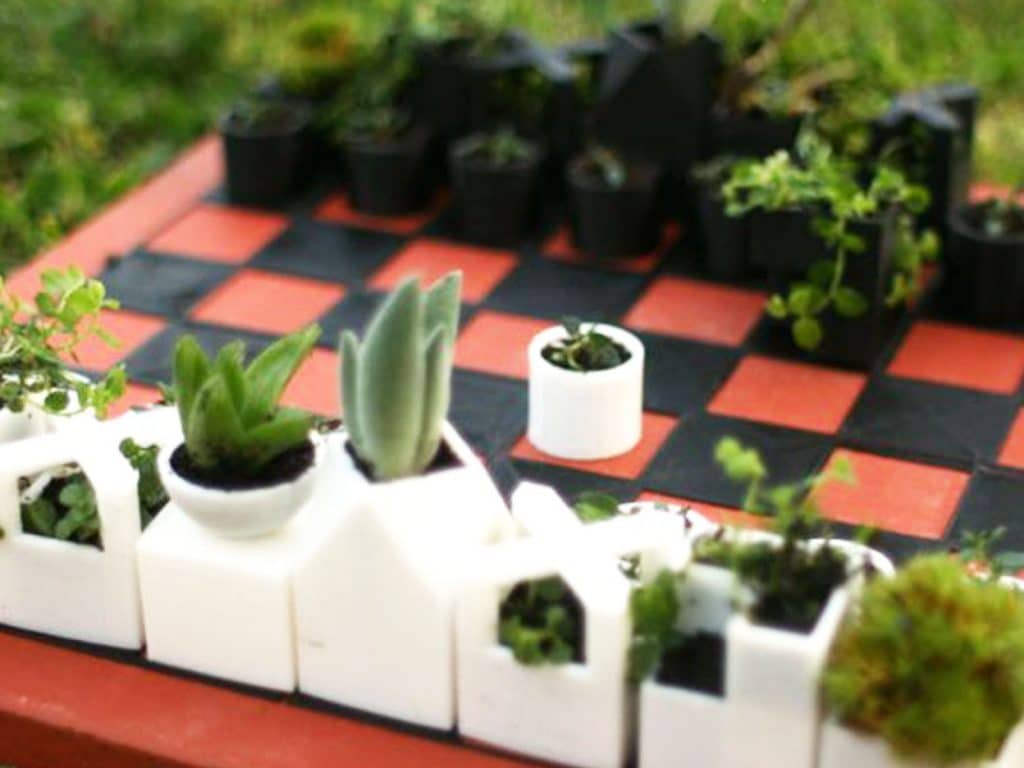 micro planter chess set 3d print