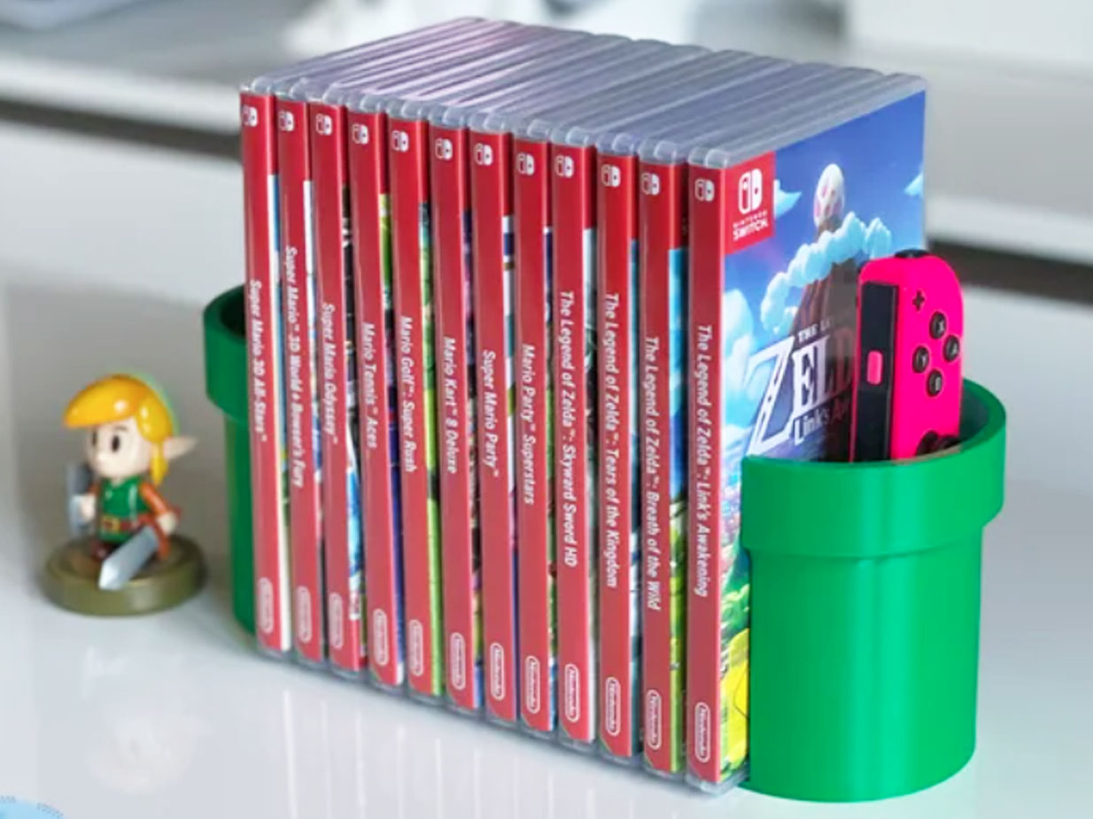 Nintendo Switch pipe game holder stl file