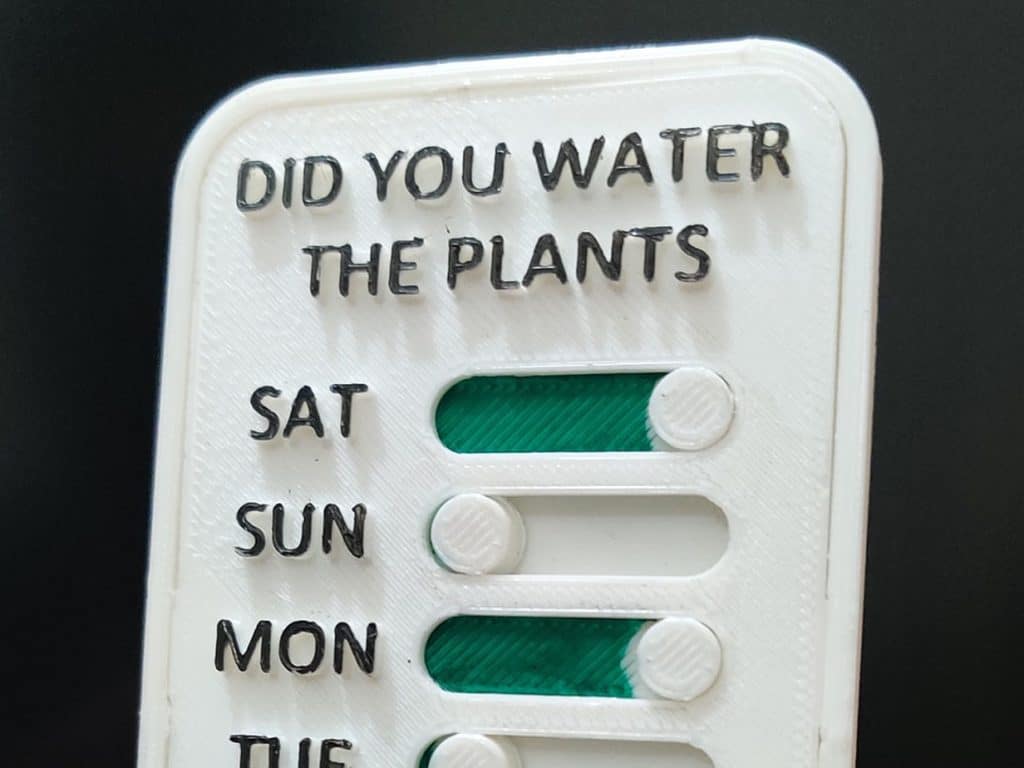 water plants reminder 3d print