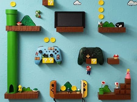 super mario bros nintendo switch wall mount