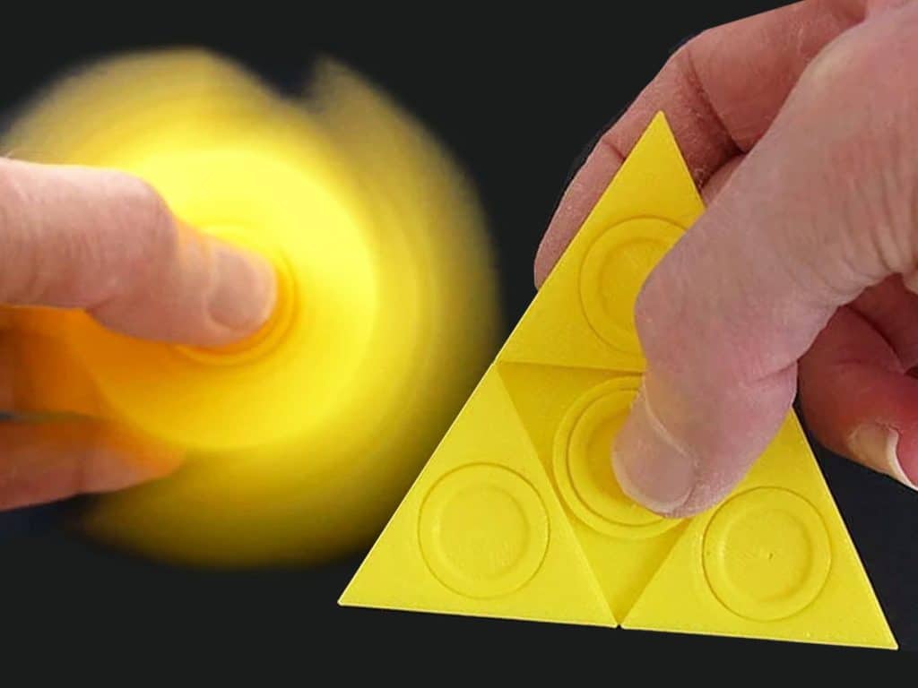 3d printed Triforce Fidget Spinner