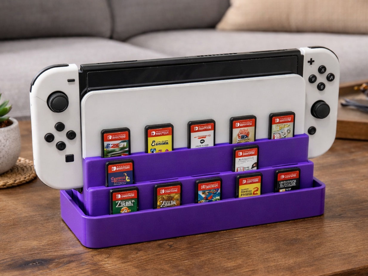 nintendo switch cartridge display dock stl file