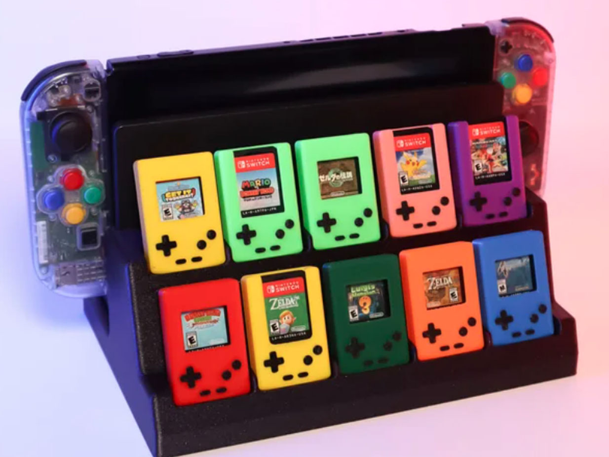 retro gameboy switch game case 3d print