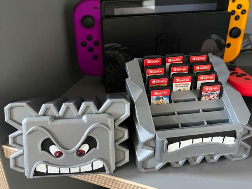 thwomp switch game card case stl file