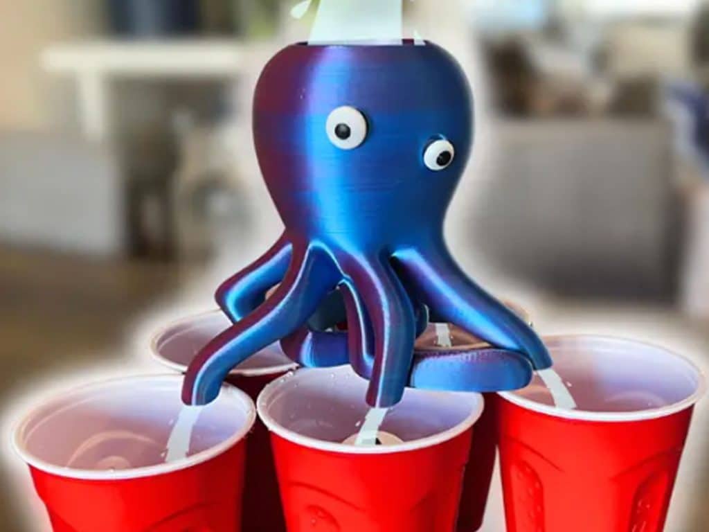 Octopus Beer Pong Funnel 3d model