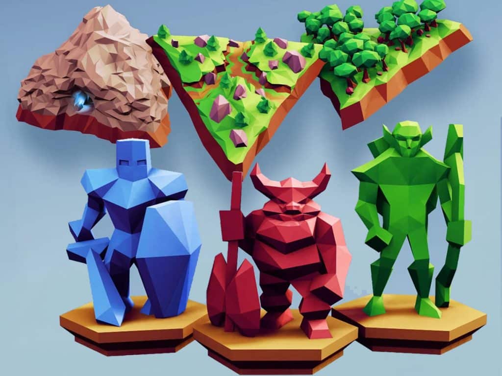 low poly table top characters dungeons and dragons