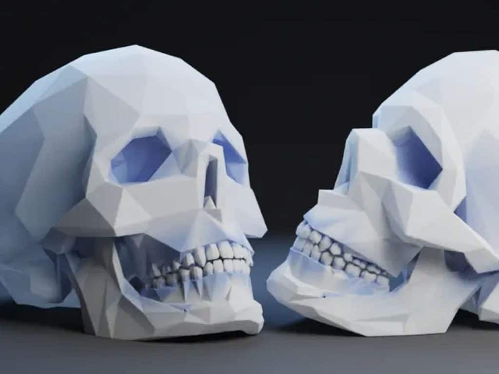 Low Poly Skull 3d print