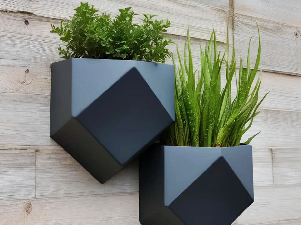 50 Easy Low Poly 3D Prints for Beginners in 2026 8 Low poly Wall Flower Pot stl file