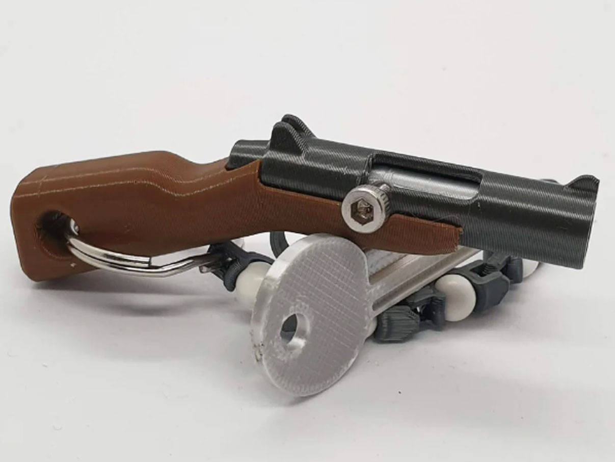 Bolt Action Rifle Keychain 3D Model