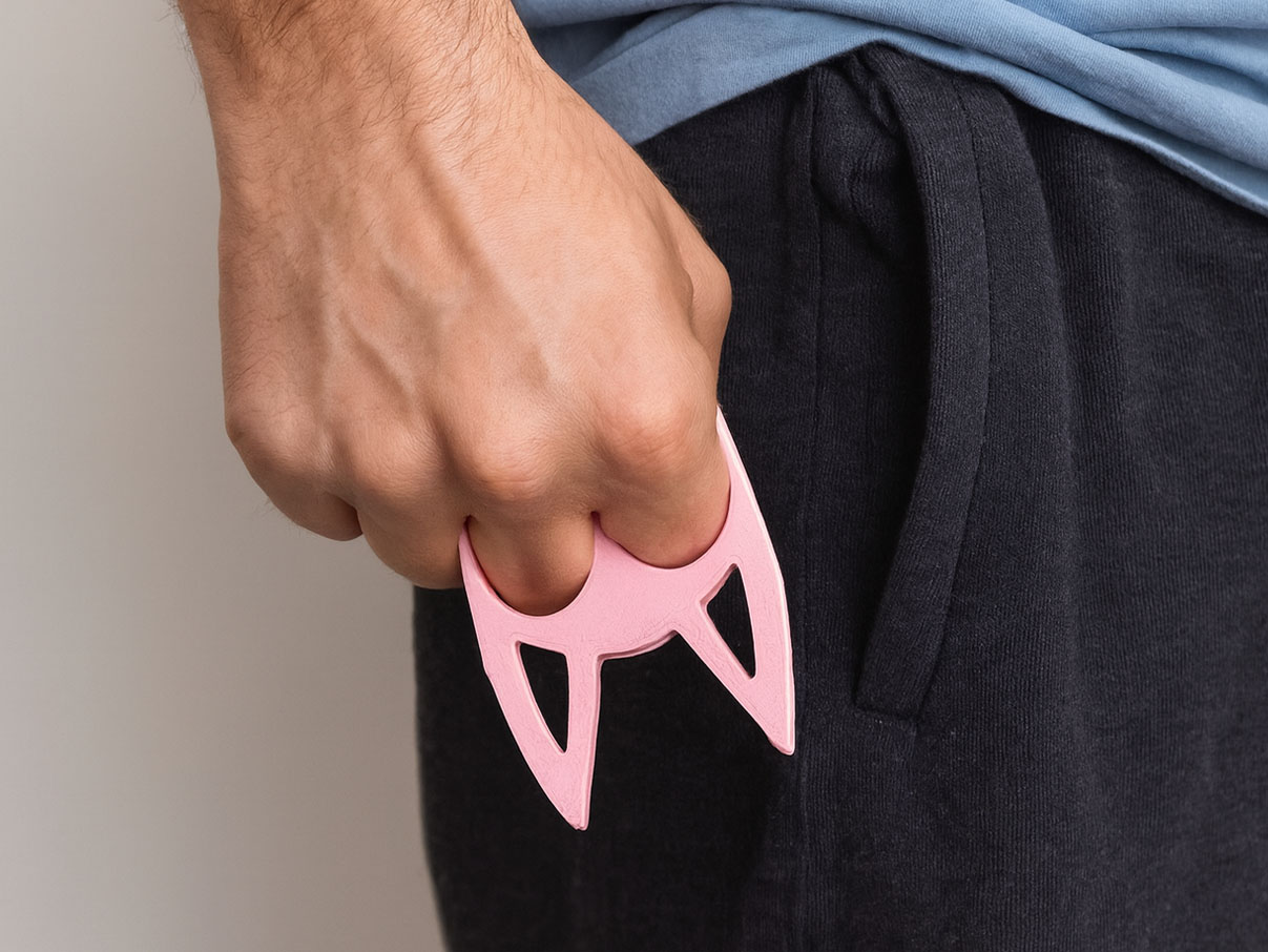 Cat Self-Defense Keychain 3D Print