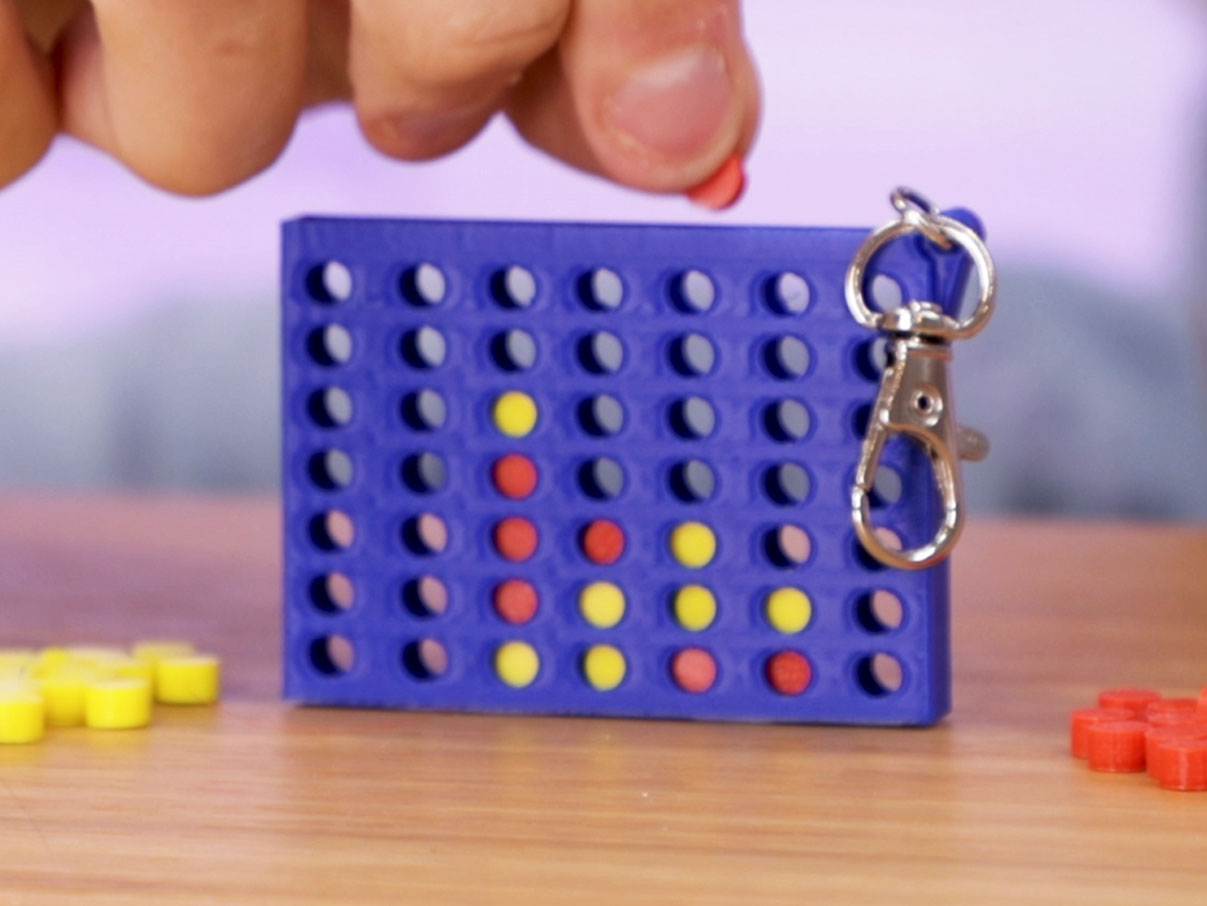 Connect 4 Keyring 3D Model