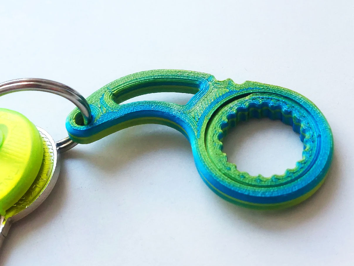 Fidget Spinner Keychain 3D Model