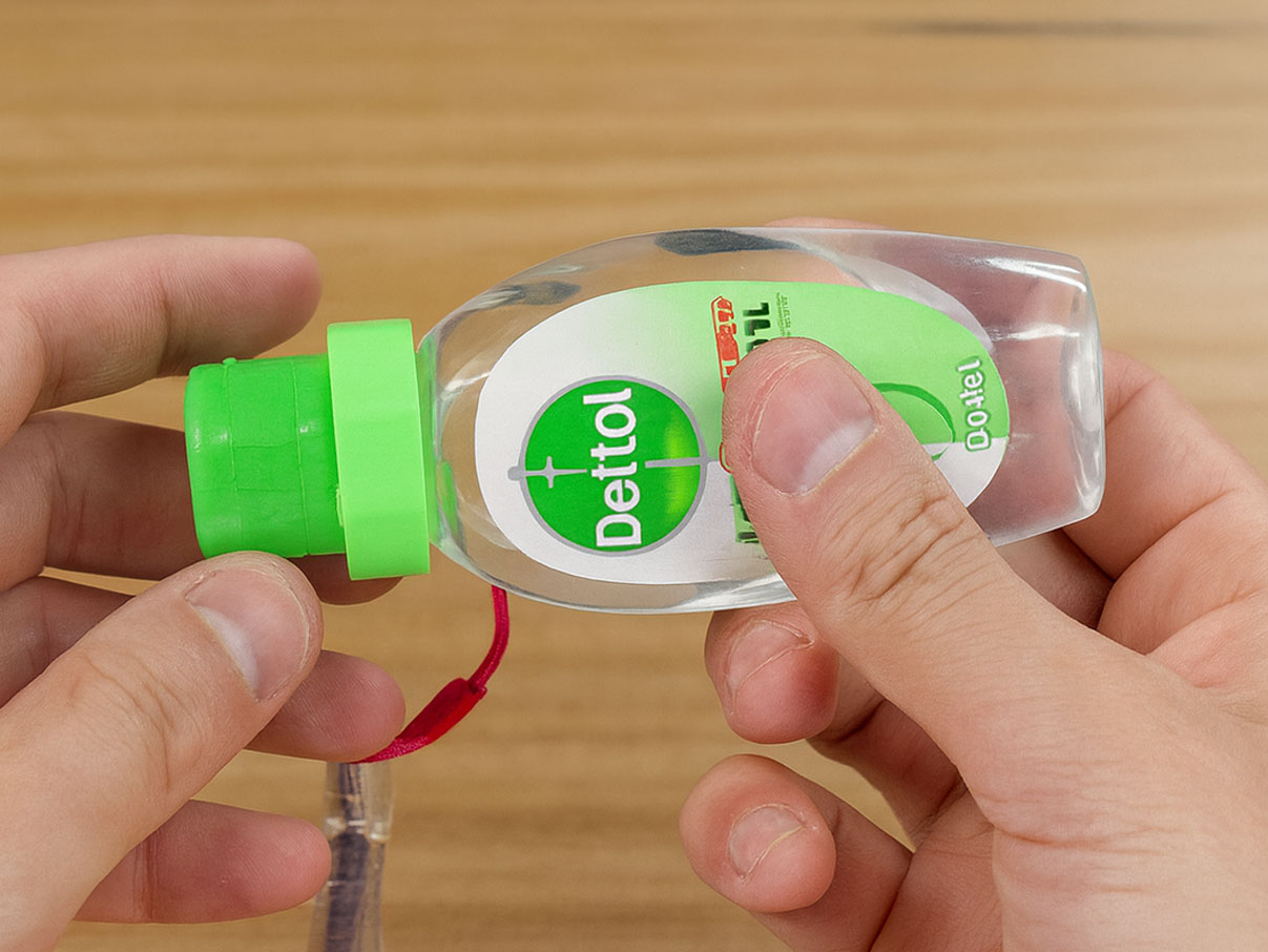 Hand Sanitizer Holder Keyring STL File