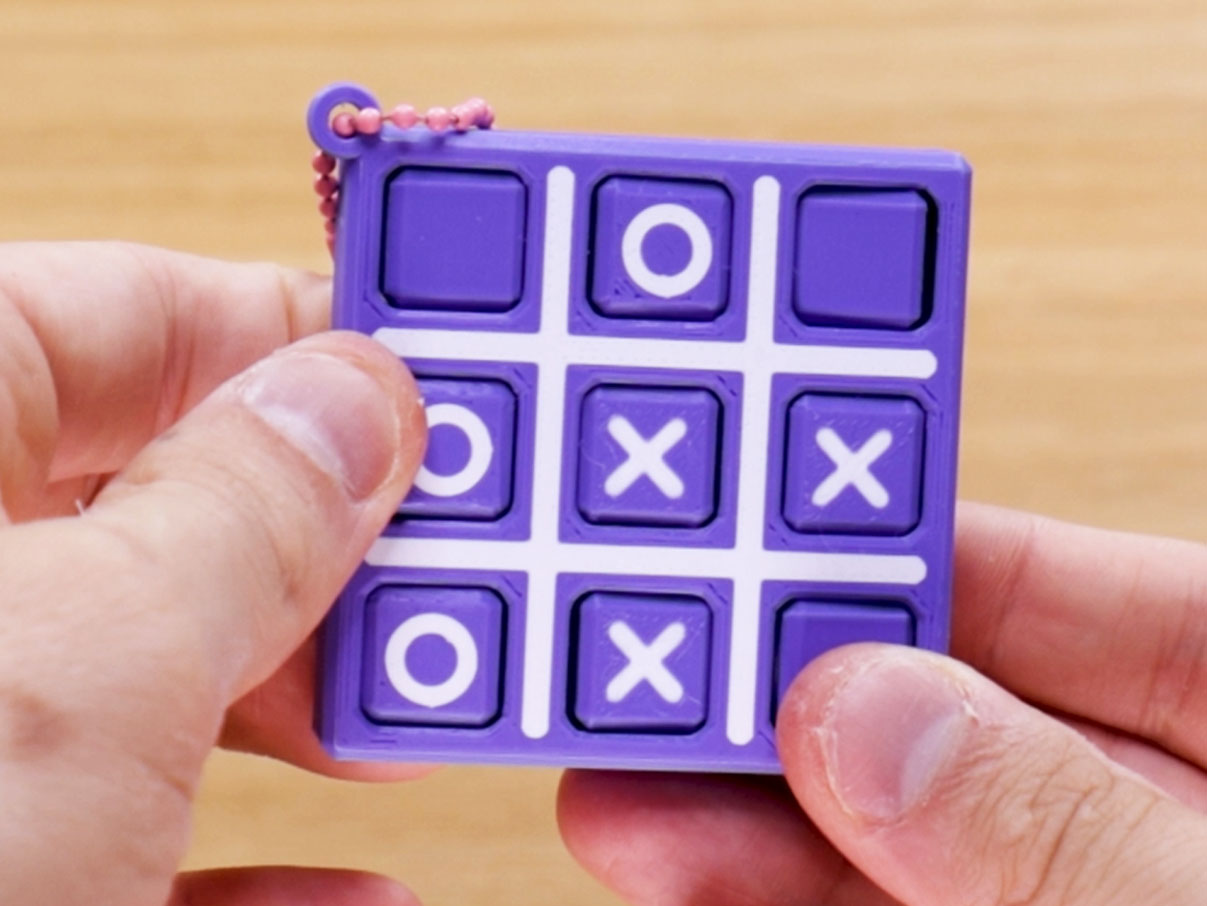 Tic Tac Toe Keychain 3D Model