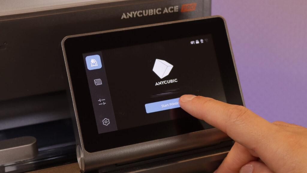 Using the touchscreen interface on the Anycubic Kobra S1 Combo